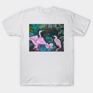 Pink Egrets T-Shirt